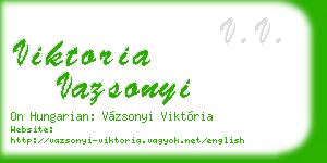 viktoria vazsonyi business card